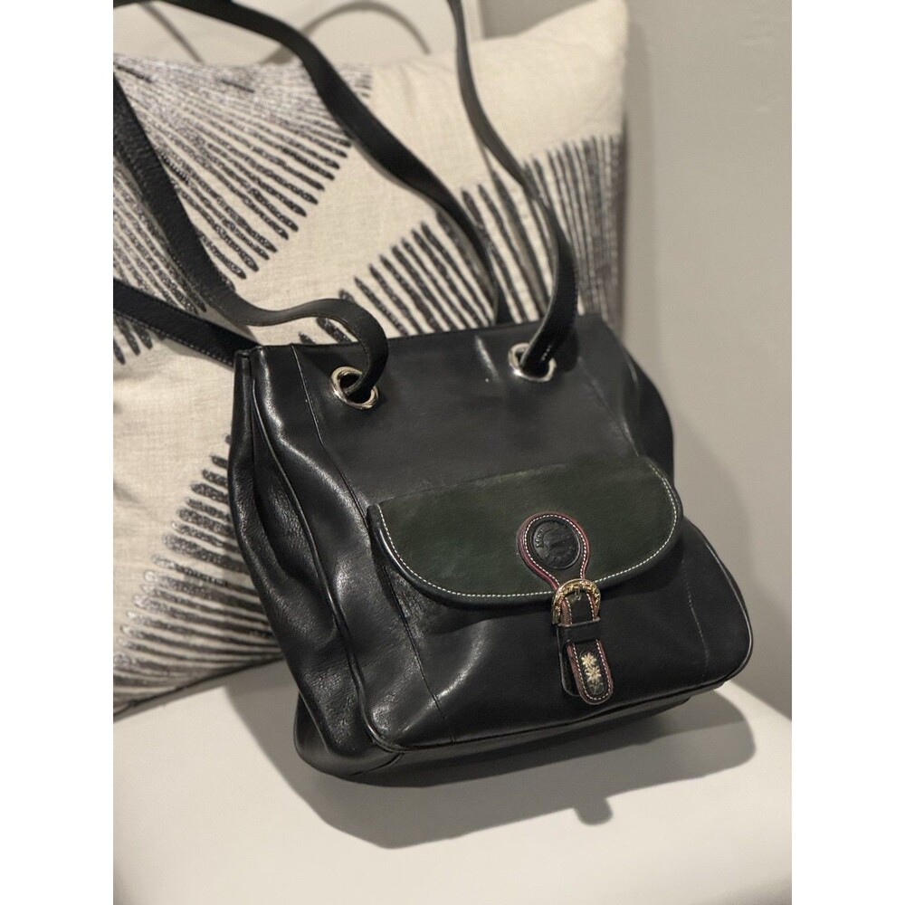 Michel Jordi Leather Purse Bag Flower Embroidery Swiss